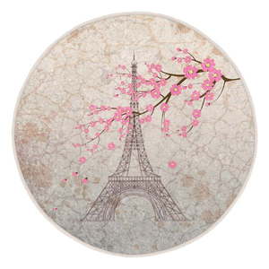 Svetloružový prateľný okrúhly koberec vhodný pre robotické vysávače ø 120 cm Comfort – Mila Home vyobraziť