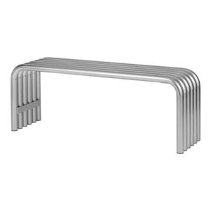 Kovová záhradná lavica v striebornej farbe Nokk – noo.ma vyobraziť