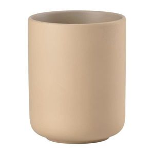 Béžový kameninový téglik na zubné kefky Ume – Zone vyobraziť