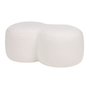 Béžový taburet z textílie buklé Umbo – noo.ma vyobraziť