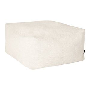 Béžový taburet z textílie buklé Keno – noo.ma vyobraziť