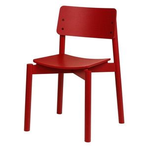 Červená stohovateľná jedálenská stolička Wem – noo.ma vyobraziť