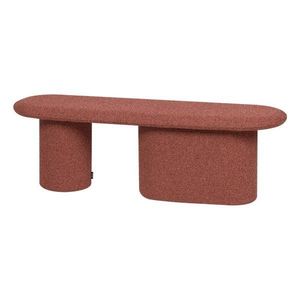 Polstrovaná lavica z textílie buklé v tehlovej farbe Rull – noo.ma vyobraziť
