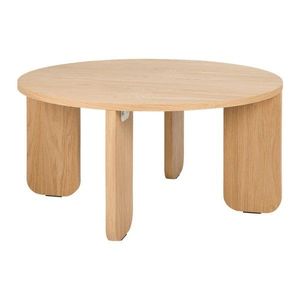Okrúhly konferenčný stolík s doskou v dubovom dekore v prírodnej farbe ø 75 cm Kuvu – noo.ma vyobraziť