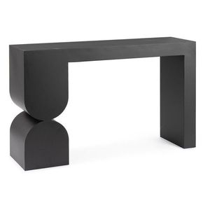 Čierny konzolový stolík so sklenenou doskou 32x120 cm Archie – Bizzotto vyobraziť