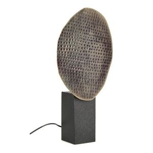 Antracitová kovová stolová lampa s kovovým tienidlom (výška 57 cm) Neev – Bizzotto vyobraziť