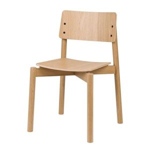 Stohovateľná jedálenská stolička v dekore duba v prírodnej farbe Wem – noo.ma vyobraziť