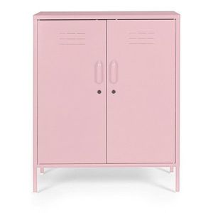 Svetloružová kovová uzamykateľná skrinka 80x101, 5x40 cm Cambridge – Yes Everyday vyobraziť