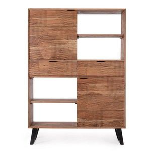 Regál z masívu akácie v prírodnej farbe 118x165x40 cm Isar – Bizzotto vyobraziť