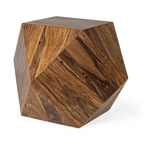 Konferenčný stolík z masívu sheesham v tmavo prírodnej farbe 42x42 cm Egypt – Bizzotto vyobraziť