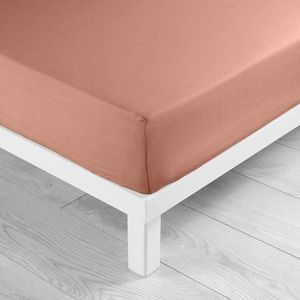 Napínacia bavlnená plachta v lososovej farbe 180x200 cm Lina – douceur d'intérieur vyobraziť