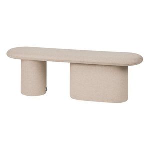 Béžová vlnená polstrovaná lavica Rull – noo.ma vyobraziť