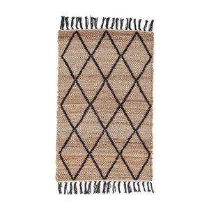 Čierny/v prírodnej farbe ručne tkaný jutový koberec 60x90 cm Shaila – Yes Everyday vyobraziť