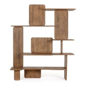 Knižnica z masívu akácie v prírodnej farbe 180x220x50 cm Nayana – Bizzotto vyobraziť