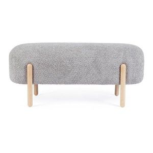 Sivá polstrovaná lavica z textílie buklé Dayla – Bizzotto vyobraziť