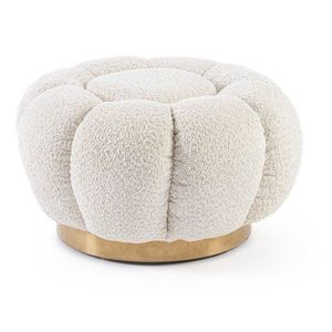 Krémovobiela podnožka z textílie buklé Florel – Bizzotto vyobraziť