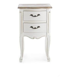 Biela skrinka z masívu paulownie 40x67x30 cm Justine – Bizzotto vyobraziť