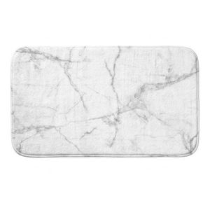 Biela/sivá textilná kúpeľňová predložka 45x75 cm Marbre – douceur d'intérieur vyobraziť