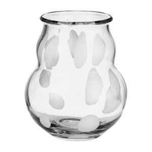 Biela sklenená ručne vyrobená váza (výška 22 cm) Dam – noo.ma vyobraziť