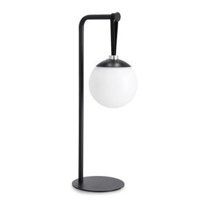 Čierna hliníková LED stolová lampa so stmievačom s plastovým tienidlom (výška 40, 5 cm) Balmony – Bizzotto vyobraziť