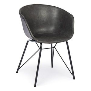 Tmavosivá čalúnená jedálenská stolička Warhol – Bizzotto vyobraziť