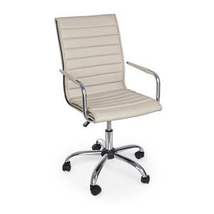 Taupe kancelárska stolička z imitácie kože Perth – Yes Everyday vyobraziť