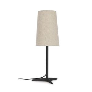 Čierna/béžová kovová stolová lampa s textilným tienidlom (výška 60 cm) Assam – Bizzotto vyobraziť