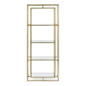 Oceľová knižnica v zlatej farbe 68x172, 5x28 cm Elenor – Bizzotto vyobraziť