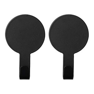 Matne čierne kovové háčiky v súprave 2 ks bez vŕtania Fixeo – douceur d'intérieur vyobraziť