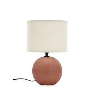 Keramická stolová lampa v terakotovej farbe s textilným tienidlom (výška 32 cm) Irvin – Yes Everyday vyobraziť