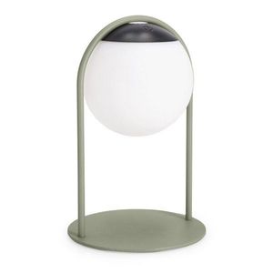 Zelená LED stolová lampa so stmievačom s plastovým tienidlom (výška 21 cm) Pansy – Bizzotto vyobraziť