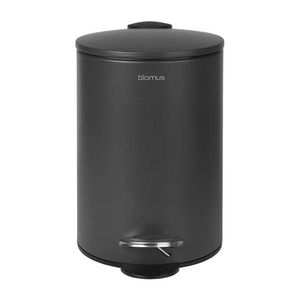 Antracitový pedálový oceľový odpadkový kôš 3 l Tubo – Blomus vyobraziť