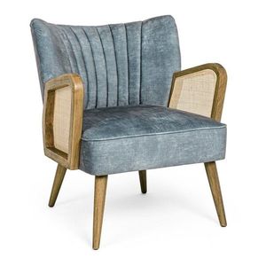 Sivomodré zamatové kreslo Virna – Bizzotto vyobraziť