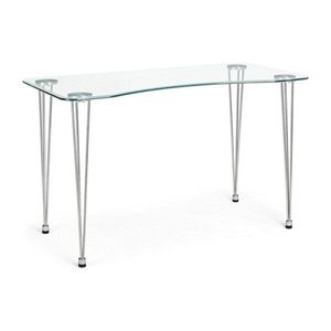 Pracovný stôl so sklenenou doskou 60x120 cm Rondo – Bizzotto vyobraziť
