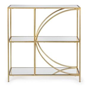 Oceľová knižnica v zlatej farbe 81x87x31 cm Elenor – Bizzotto vyobraziť