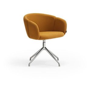 Čalúnené jedálenské kreslo s podrúčkami v horčicovej farbe Add – Teulat vyobraziť