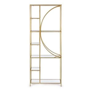 Oceľová knižnica v zlatej farbe 66x176x25, 5 cm Elenor – Bizzotto vyobraziť