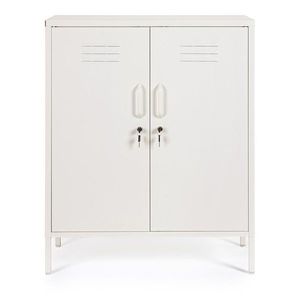 Krémovobiela kovová uzamykateľná skrinka 80x101, 5x40 cm Cambridge – Yes Everyday vyobraziť