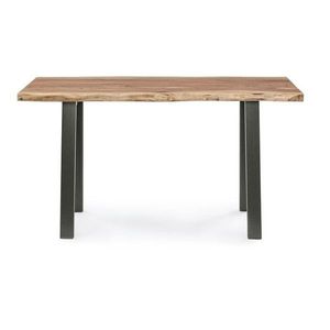 Čierny/v prírodnej farbe konzolový stolík s doskou z akácie 45x130 cm Aron – Bizzotto vyobraziť