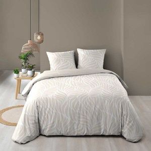 Béžové 3-dielne bavlnené obliečky na dvojlôžko/predĺžené 240x220 cm Morgane – douceur d'intérieur vyobraziť