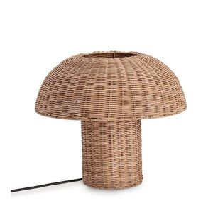Ratanová LED stolová lampa v prírodnej farbe s ratanovým tienidlom (výška 40 cm) Irele – Bizzotto vyobraziť