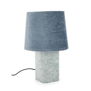 Modrá kovová stolová lampa s textilným tienidlom (výška 50 cm) Demra – Bizzotto vyobraziť