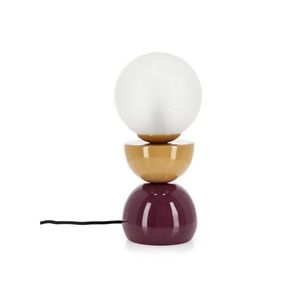 Kovová stolová lampa so skleneným tienidlom (výška 33 cm) Malton – Bizzotto vyobraziť