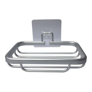 Kovová nádobka na mydlo bez vŕtania v lesklej striebornej farbe Filaire Aluminium – douceur d'intérieur vyobraziť