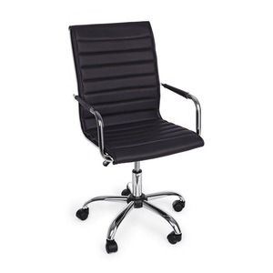 Čierna kancelárska stolička z imitácie kože Perth – Yes Everyday vyobraziť