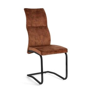 Koňakovohnedá čalúnená jedálenská stolička Thelma – Bizzotto vyobraziť
