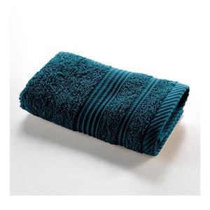 Tmavomodrý froté bavlnený uterák 30x50 cm Tendresse – douceur d'intérieur vyobraziť
