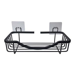 Matne čierna hliníková kúpeľňová polička bez vŕtania Filaire Aluminium – douceur d'intérieur vyobraziť