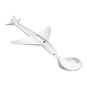 Antikoro detská lyžička v striebornej farbe Plane – Zilverstad vyobraziť