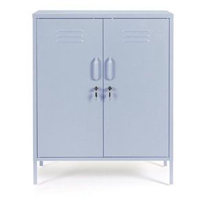 Svetlomodrá kovová uzamykateľná skrinka 80x101, 5x40 cm Cambridge – Yes Everyday vyobraziť
